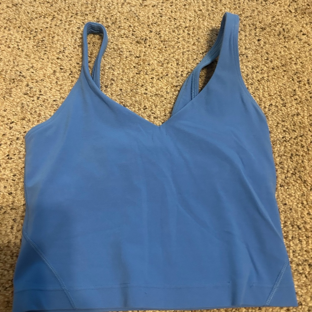 lululemon athletica Blue V-Neck Support Tank Top - Picture 2 of 7